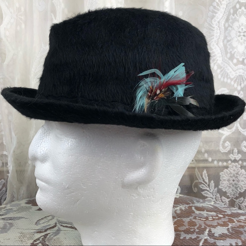 Vintage Biltmore Panda Trilby Fedora Hat Black Plush … - Gem